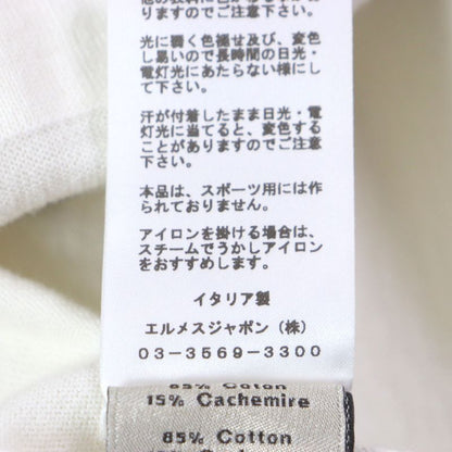 Hermes 23SS Cotton Cashmere H Motif Crew Neck Short Sleeves Short Sleeves Knit