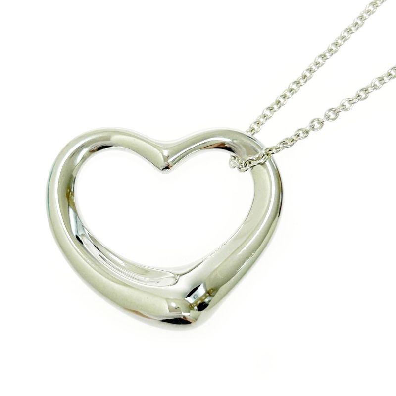 Tiffany & Co Silver Elsa Peretti Open Heart Necklace 9.8g 925 Engraved 479550