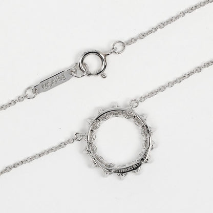 Tiffany & Co Open Circle Small Pt950platinum × Diamond Ladies 2.93g Necklace