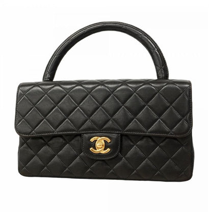 Chanel Handbag Matelasse Parent And Child Bagslam Skin Black Gold Hardware Women