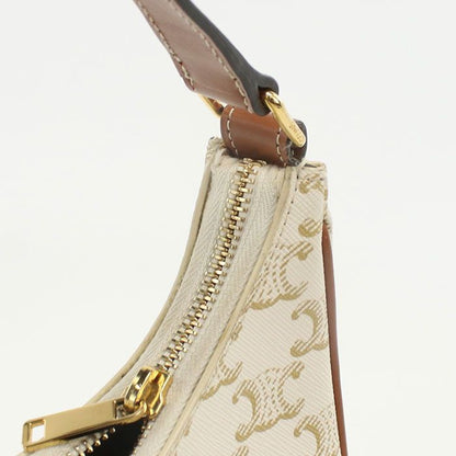 Celine One Shoulder Bag Triomphe Canvas Scuff Deuce