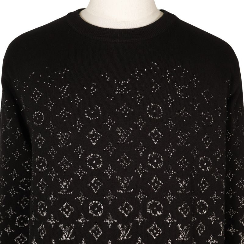 Louis Vuitton Monogram Gradient Rm232q USO Hkn44w Cotton Black Men's Sweater