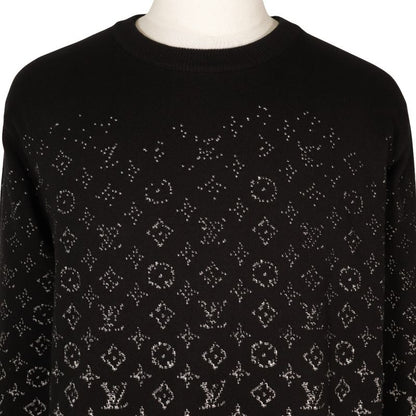 Louis Vuitton Monogram Gradient Rm232q USO Hkn44w Cotton Black Men's Sweater