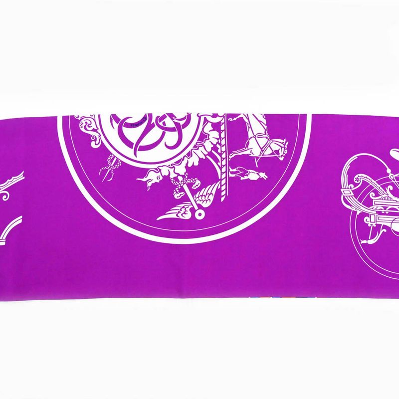 Hermes Maxi Twili Exlibris Purple Blue Orange Purple Silk Scarf