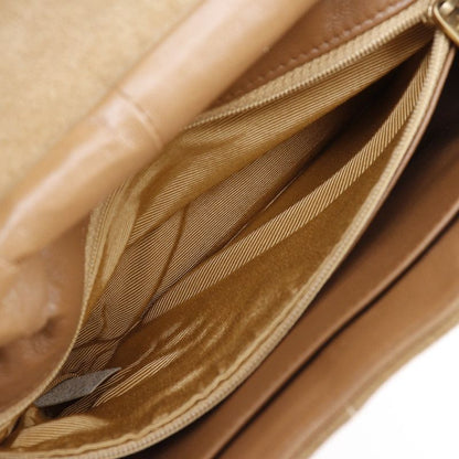 Chanel Chocobar One Handle Suede Brown/yellow Women's Handbag