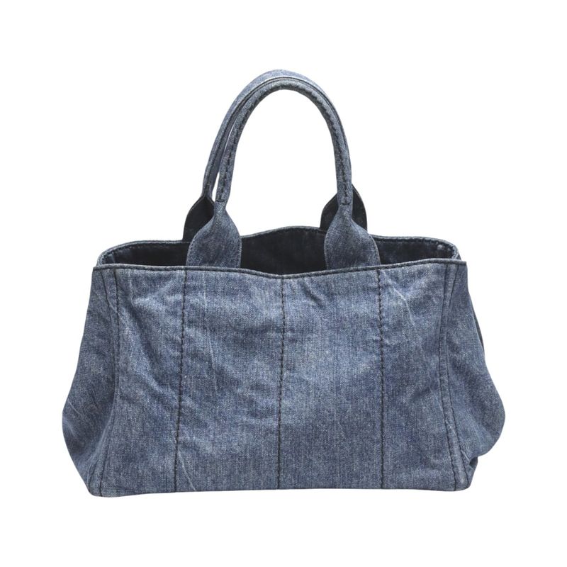Prada Cotton Canvas Tote Bag Canapa Tote Bag Prada Blue