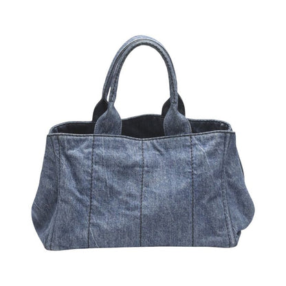 Prada Cotton Canvas Tote Bag Canapa Tote Bag Prada Blue