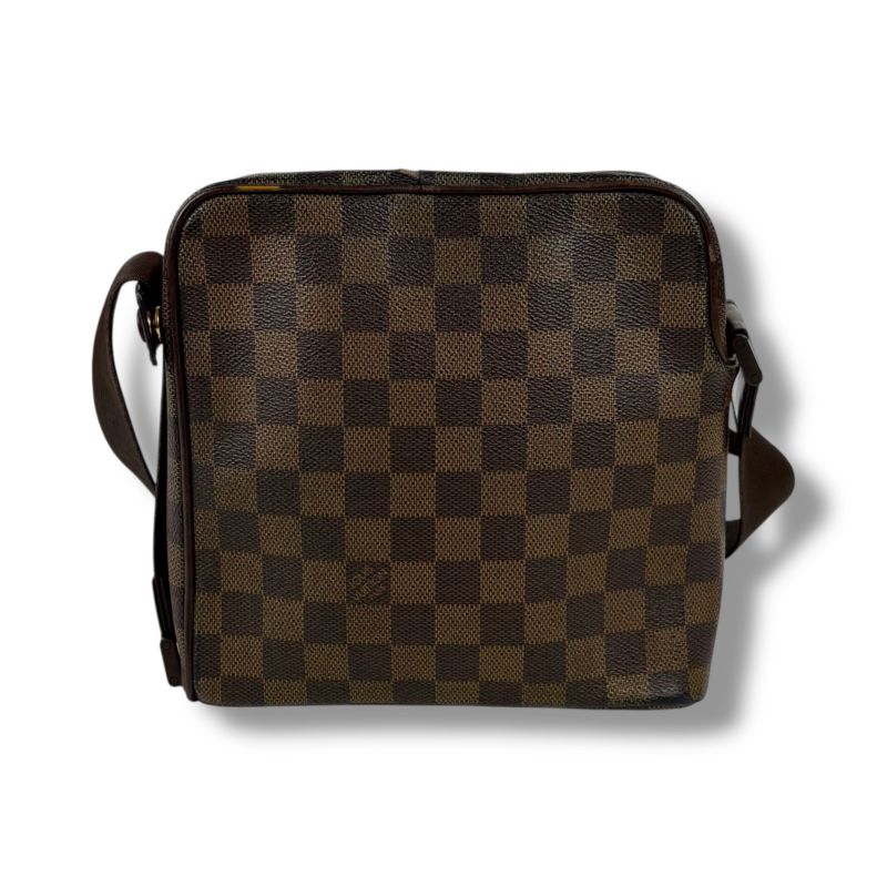 Louis Vuitton Shoulder Bag Olaf PM Damier Leather Ebène Brown Crossbody Bag
