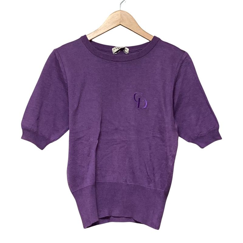 Christian Dior Vintage CD Logo Embroidery Short Sleeve Knit Cut and Sewn M