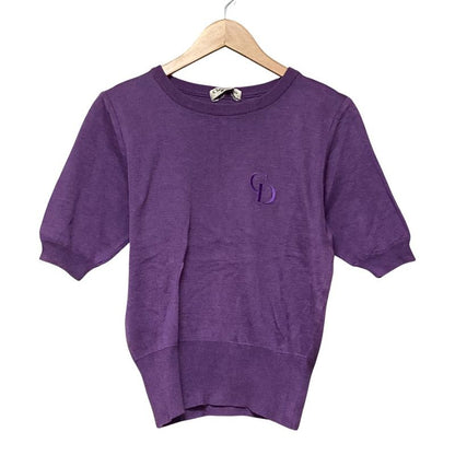 Christian Dior Vintage CD Logo Embroidery Short Sleeve Knit Cut and Sewn M