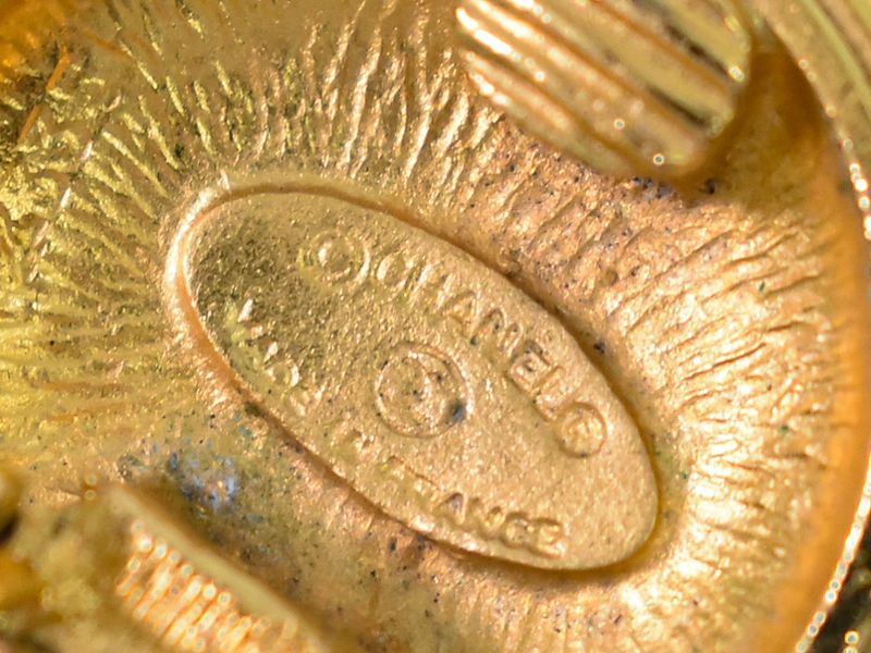 Authentic Chanel Coco Mark Earrings GP Gold Plated Coco Mark Accessories