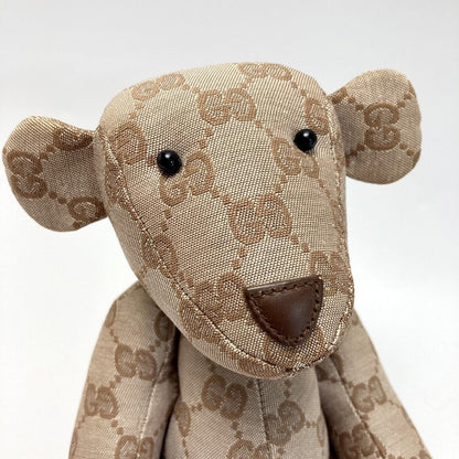 Gucci GG Canvas Teddy Bear 7077722 Beige Plush Bear