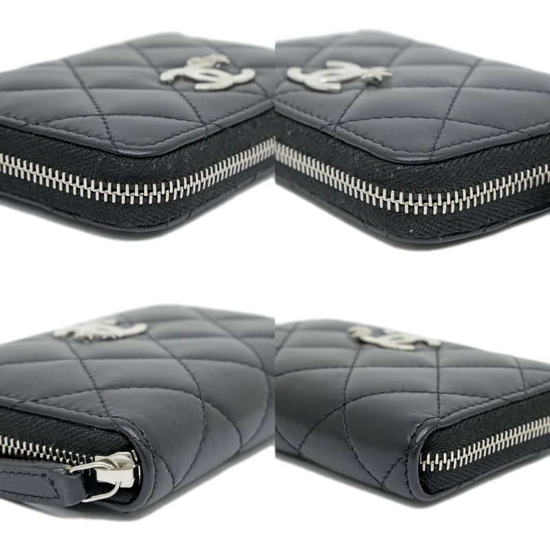 Chanel Compact Wallet Star Black Svhardware Ap3728 Coin Case