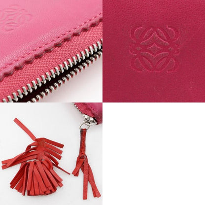Loewe Anagram Lambskin Pink Women's Long Wallet