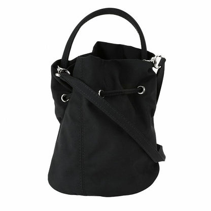 Balenciaga Shoulder Bag Wheel Drawstring Ring Black