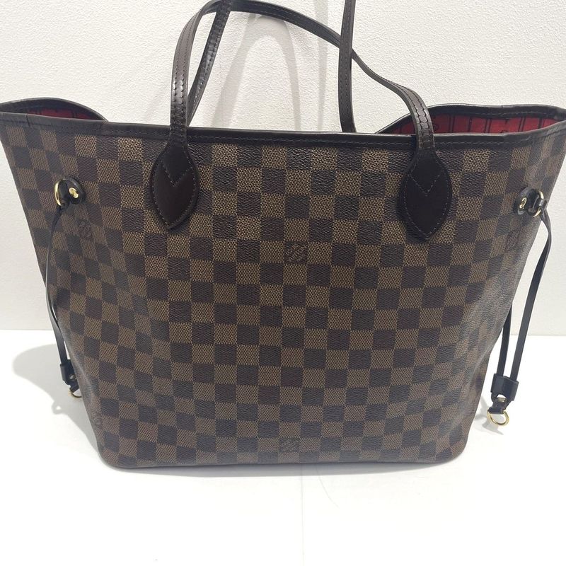 Louis Vuitton Damier Neverfull MM N51105 Leather Handbag Tote Bag Shoulder Bag
