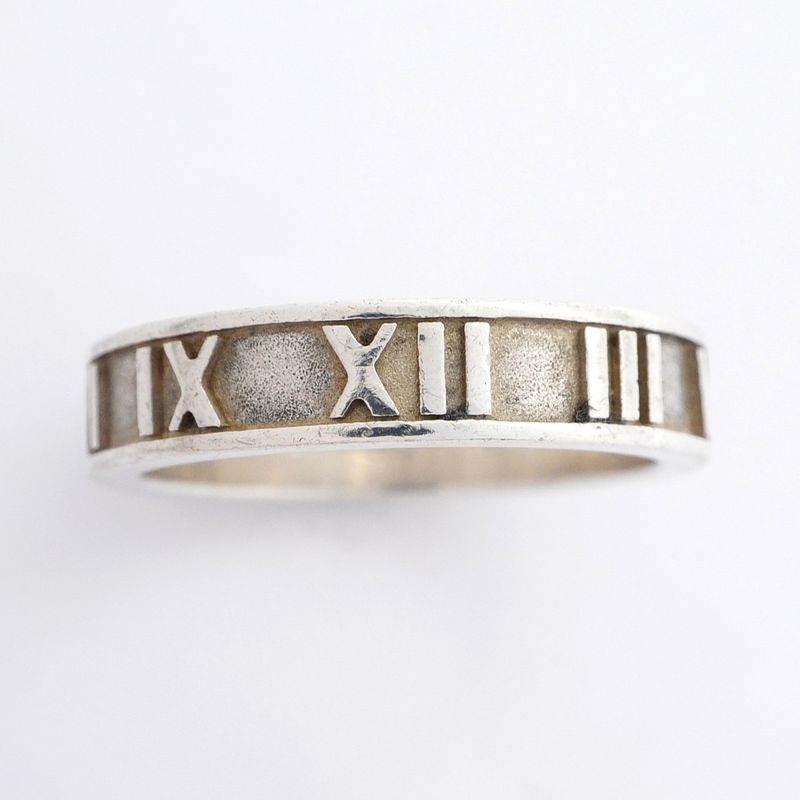 Tiffany & Co Ring Atlas Silver 925 Size 9 Ladies