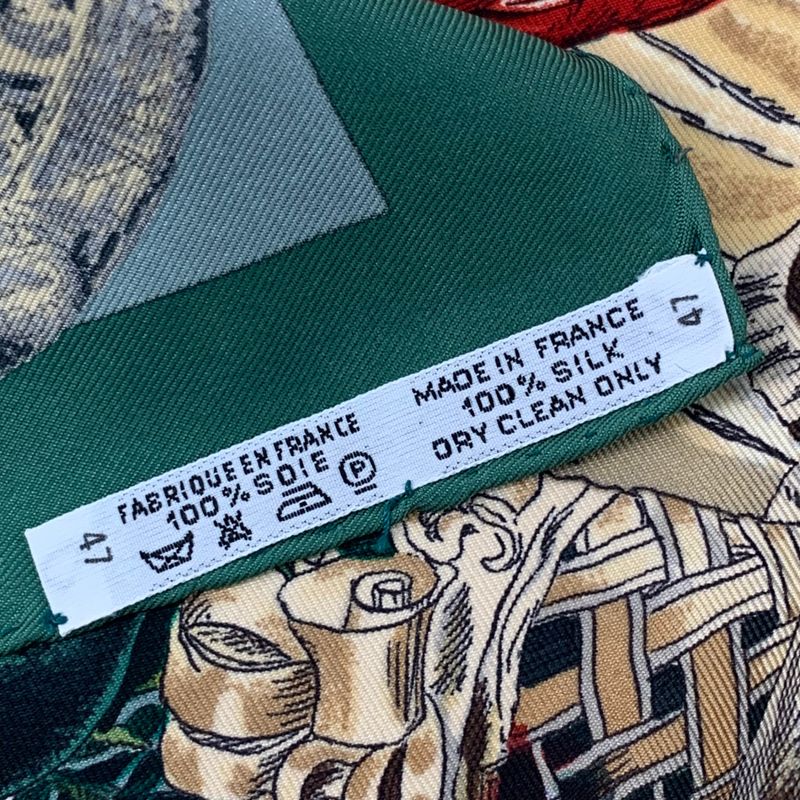 Hermes Carre 90 Les Ameriques Americas Columbus Scarf Green