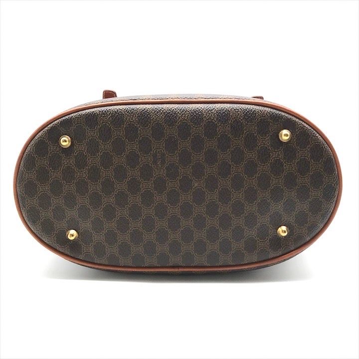 Celine Macadam Tote Brown Leather