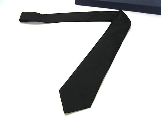 DIOR 98% Silk And 1% Polyester Tie Men's Women's Black Fs2223