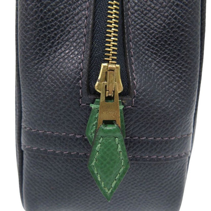 Hermes Mini Prüm Courchevel Blue Indigo Veil Handbag Navy Blue 1607 Hermes