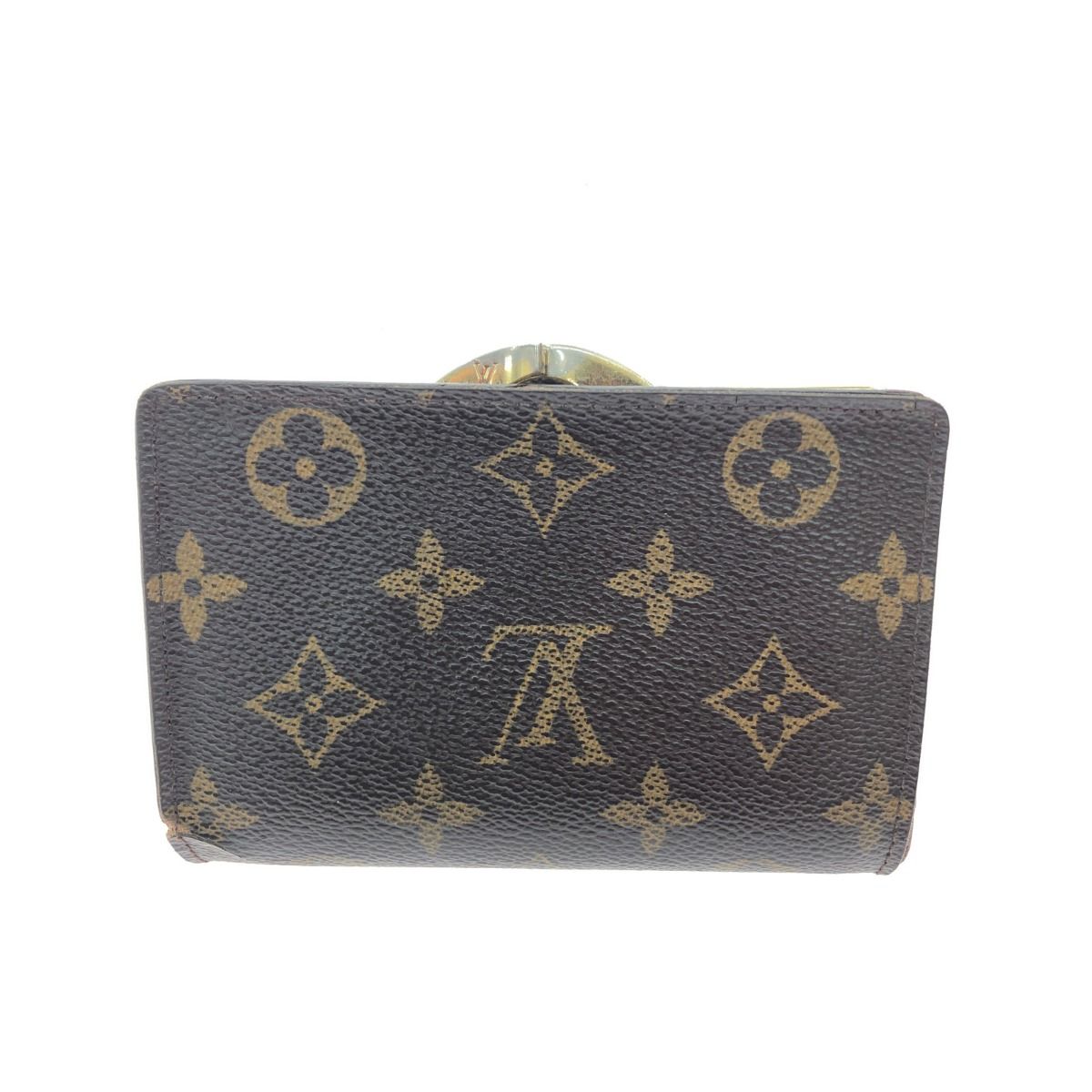 Louis Vuitton Women's Bifold Wallet Clasp Monogram Portomone Bier Viennois