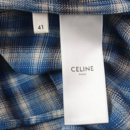 Celine 21SS 2c486354m Loose Shirt In Checked Cotton Loose Checked Cotton Long