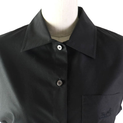 Hermes 23SS 100% Cotton 100% Cotton Embroidered Caleche Serie Buttons Sleeveless