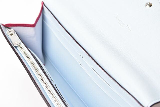 Christian Dior Wallet Christian Dior Long Wallet Diorissimo Bicolor Rose Pink