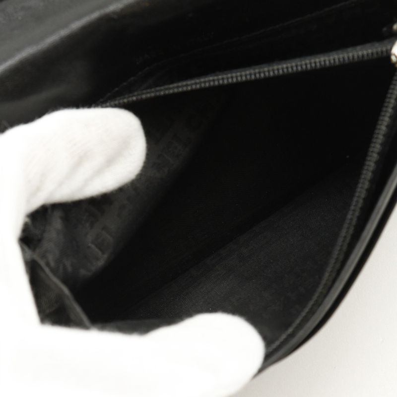 Chanel Icon Coco Mark NO5 Calf Black Ladies Long Wallet