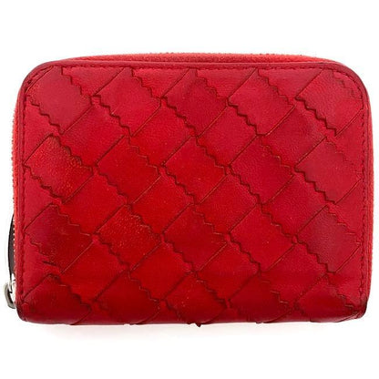 Bottega Veneta Coin Case Ec22965 Red Intrecciato