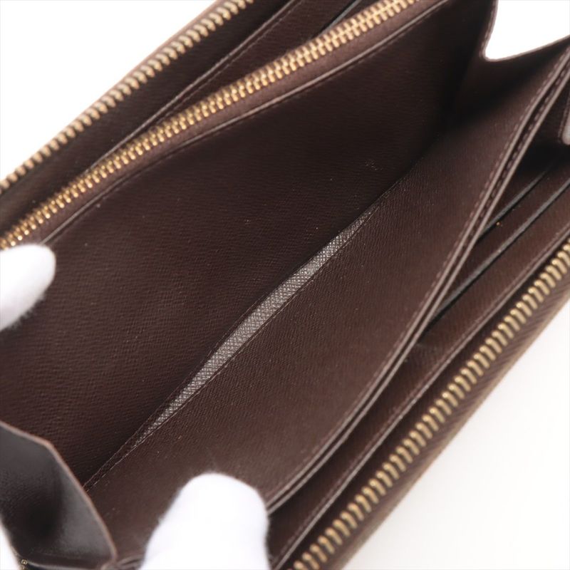 Louis Vuitton Damier Zippy Wallet Round Zip Wallet Long Wallet N60015 Ebène