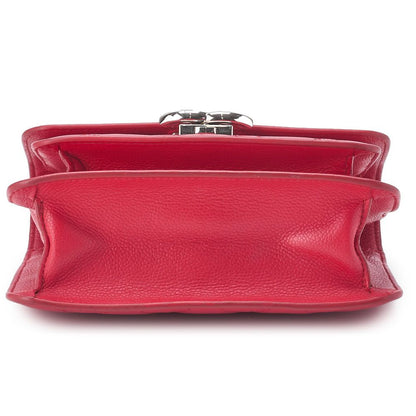 Chanel Matelasse Coco Push Lock Chain Shoulder Caviar Skin Red (silver Hardware)