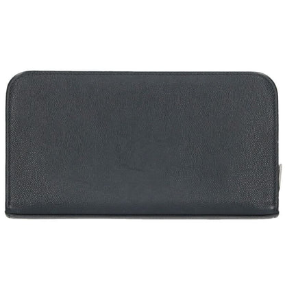 Saint Laurent Paris Logo Print Leather Long Wallet For Men