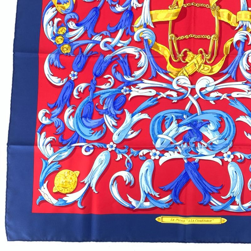 Hermes Carre 90 Lemors A LA Conetable Gag Grace Silk Scarf