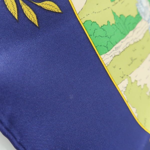 Hermes Carre 90 Costumes DES Departements Department Costume Navy Scarf Silk