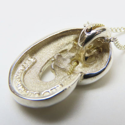 Tiffany & Co Necklace Twisted Knot Rope Silver 925 18K Yellow Gold Approx 3.8g