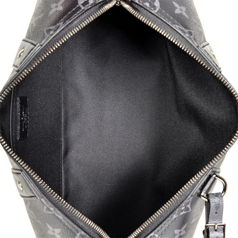 Louis Vuitton City Keepall Shoulder Bag M45936 Black RFID Monogram Eclipse Men's