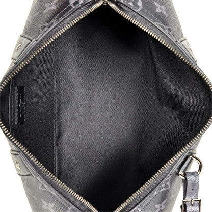 Louis Vuitton City Keepall Shoulder Bag M45936 Black RFID Monogram Eclipse Men's