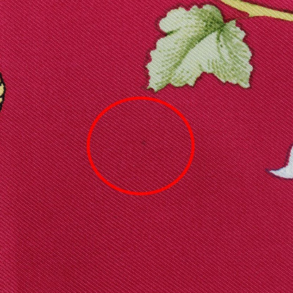 Hermes Carré 90 Arabesques Arabesque Silk Red Women's Scarf