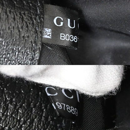 Gucci GG Travel Pouch Clothes Nylon Leather Black 33fa226