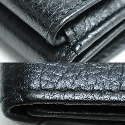 Gucci Petit Marmont Leather Wallet Trifold Wallet Black 523277 Ladies Preowned