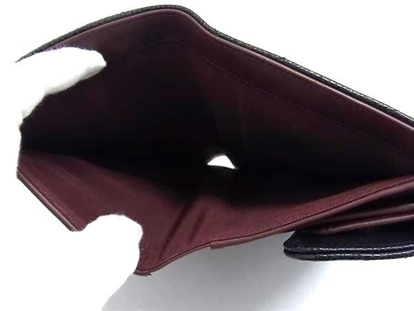 Chanel Coco Marc Matelasse Caviar Leather Trifold Long Wallet Women's Black