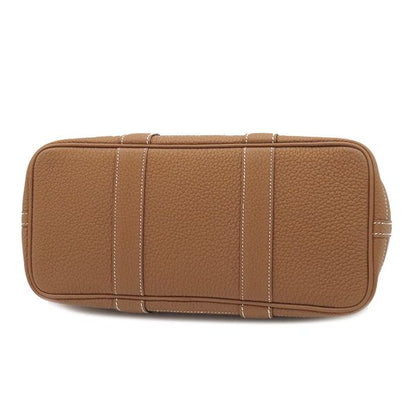 Hermes Tote Bag Garden Party TPM Negonda Gold Silver Hardware Brown Engraved D