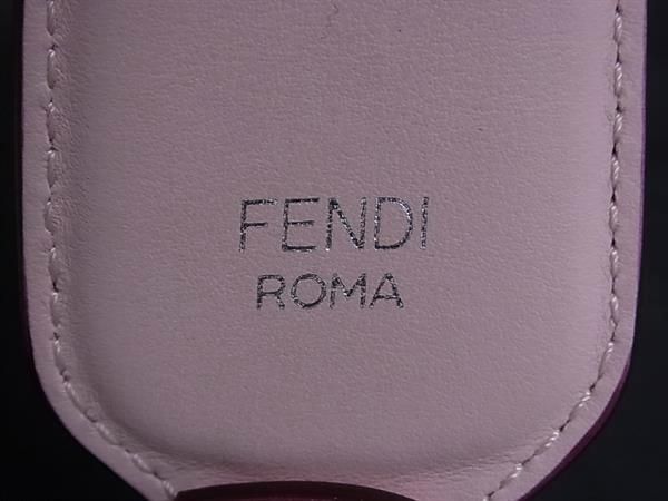 Fendi Strap You Mini Leather Studded Handle Strap For Bags Pink Fk6562