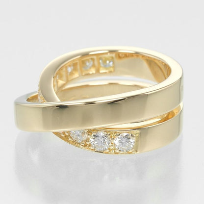 Cartier Paris 18K Yellow Gold And Diamonds #8 Ladies 12.9g Ring
