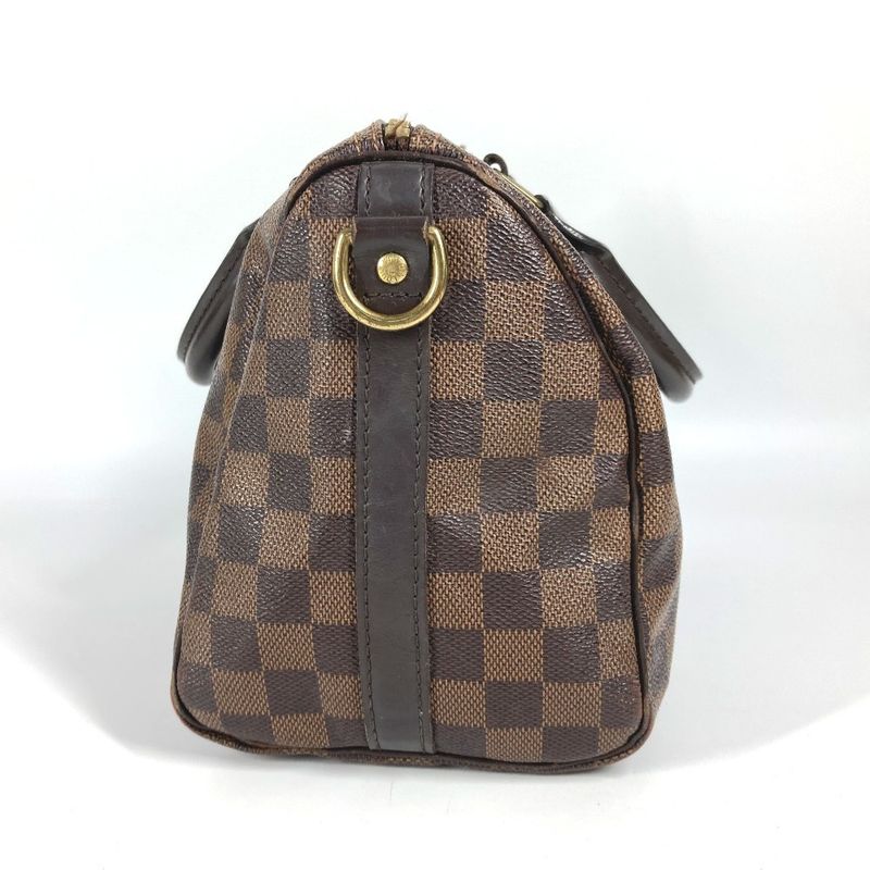 Louis Vuitton Handbag Speedy Bandoliere 25 N41368 Damier Canvas Ebène Brown