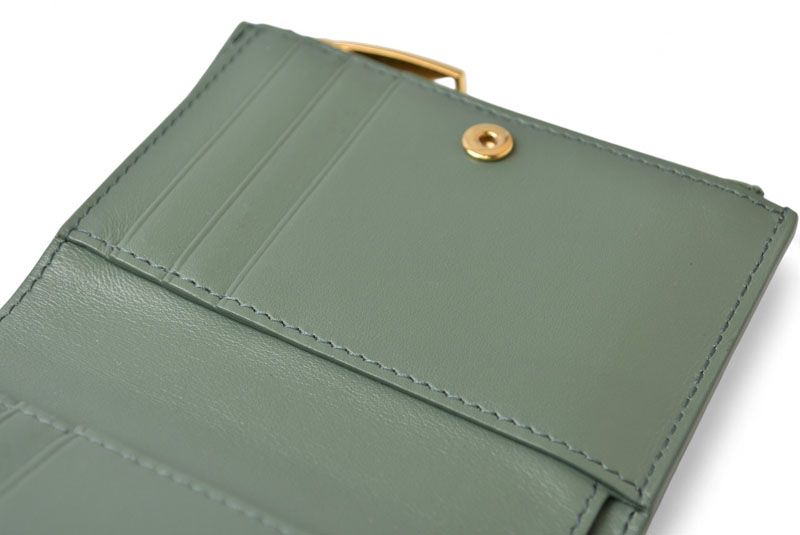 Bottega Veneta Wallet Fold Bottega Veneta Mini Wallet 707601 Intrecciato Mint