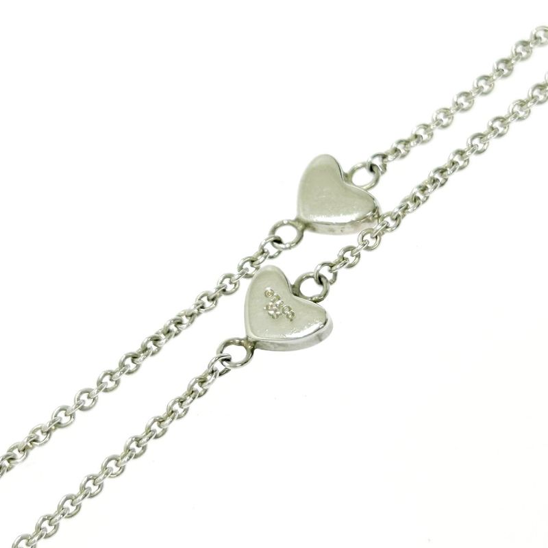 Tiffany & Co Silver Heart Link Lariat Necklace 9.0g 925 Engraved 408052 Necklace