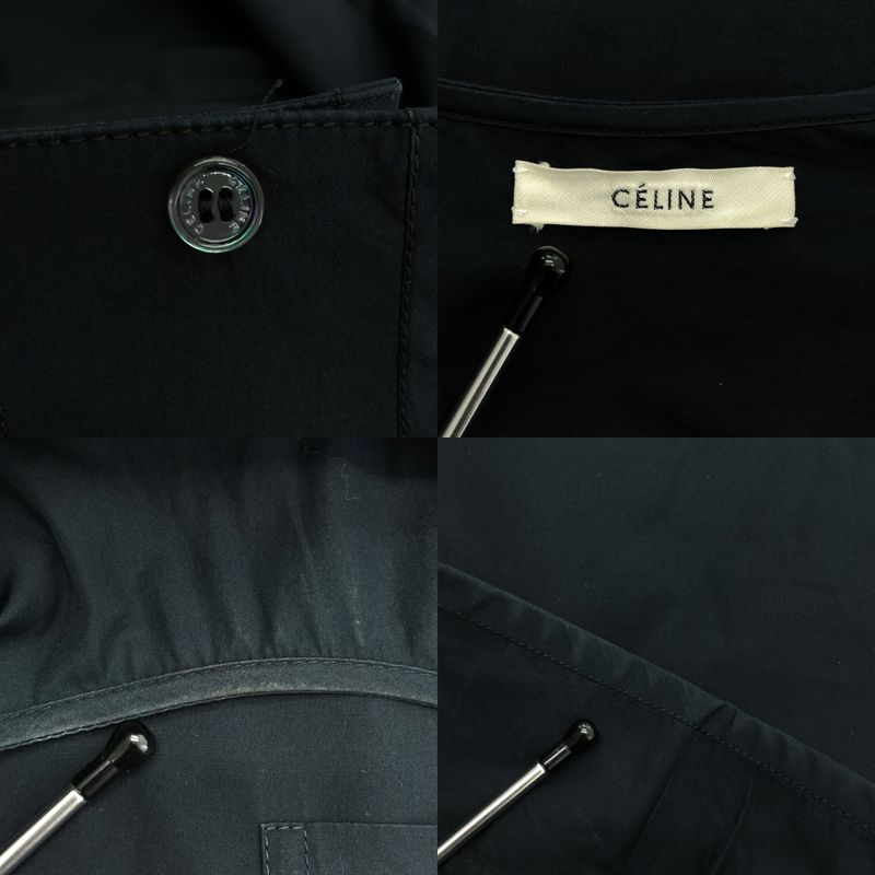 Celine - Phoebe Period Shoulder Zip Slit Blouse - 36 - Black - Women's